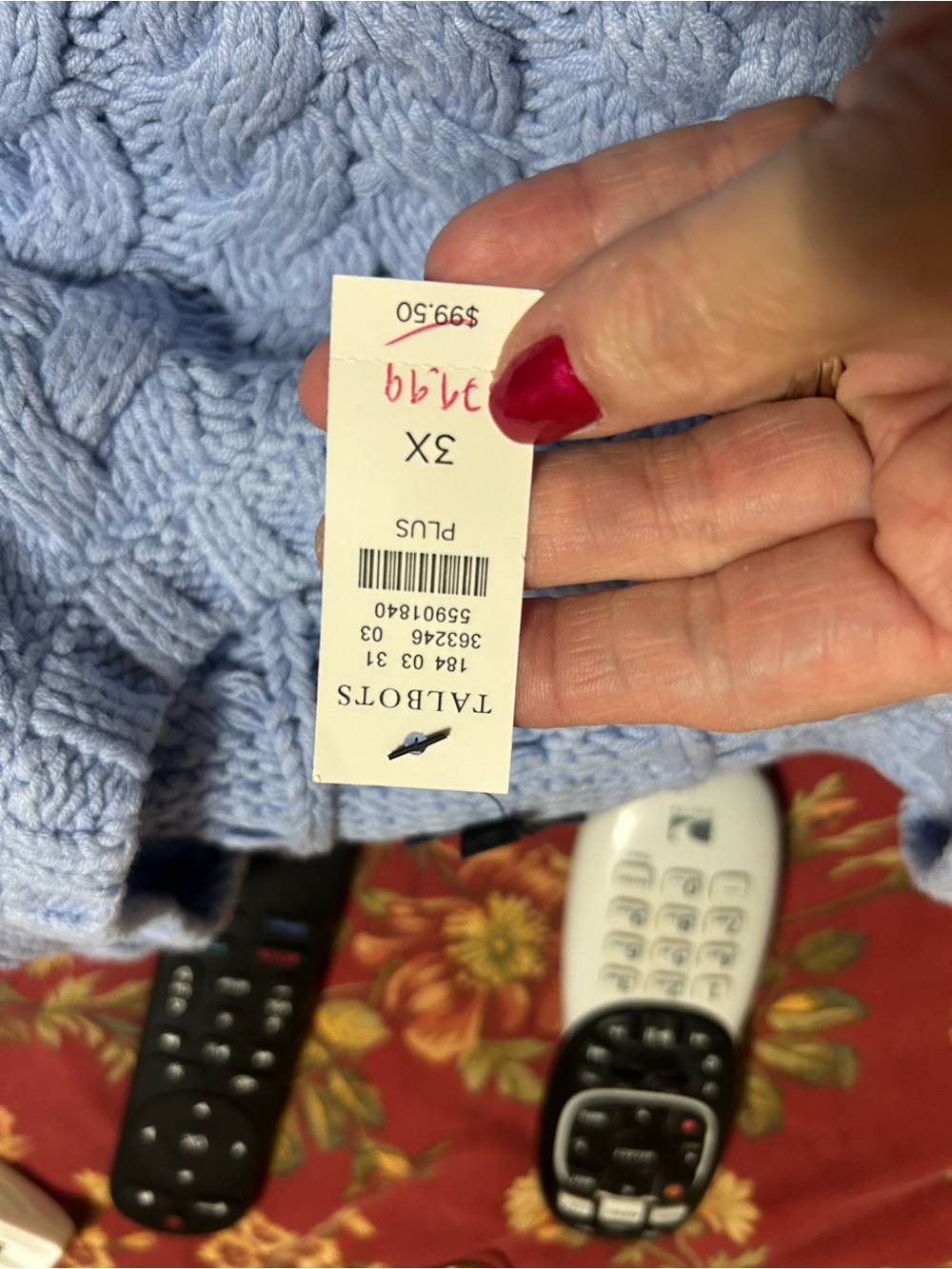 Talbots Light Blue Cable Knit Sweater vest - Women
